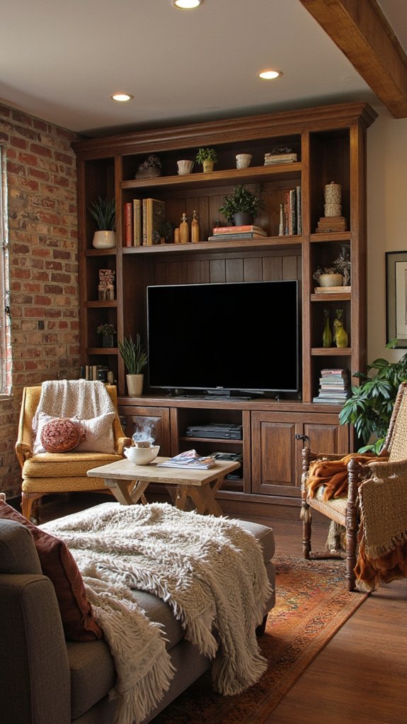 stylish built in entertainment center