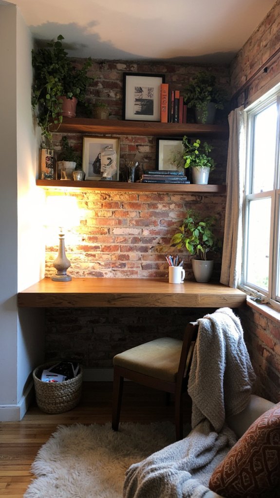 stylish built in workstation setup