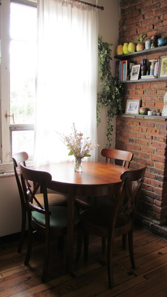 stylish compact dining area