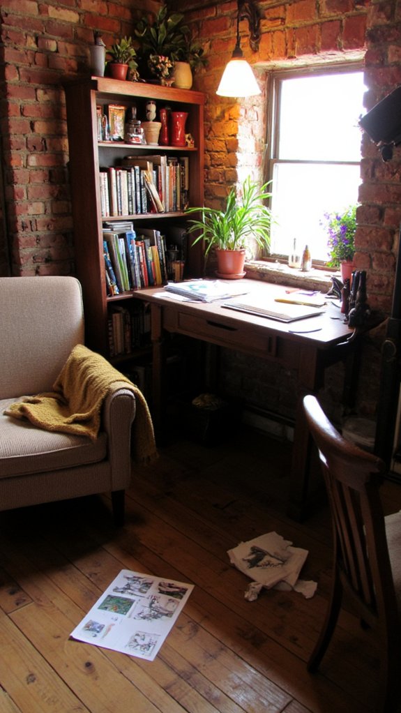 stylish desk and organization