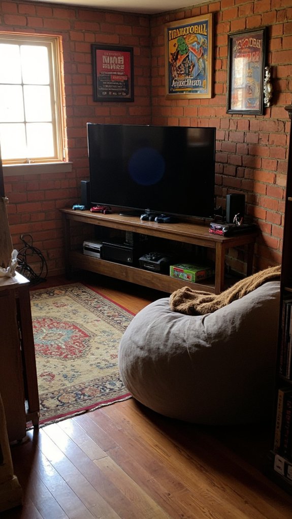 stylish gaming console setup