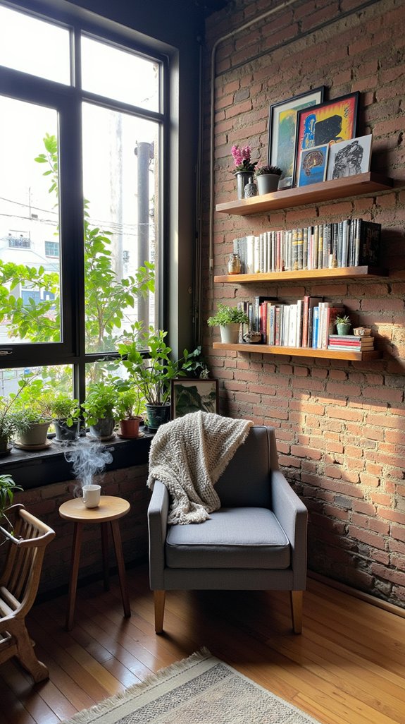 stylish organized floating shelves