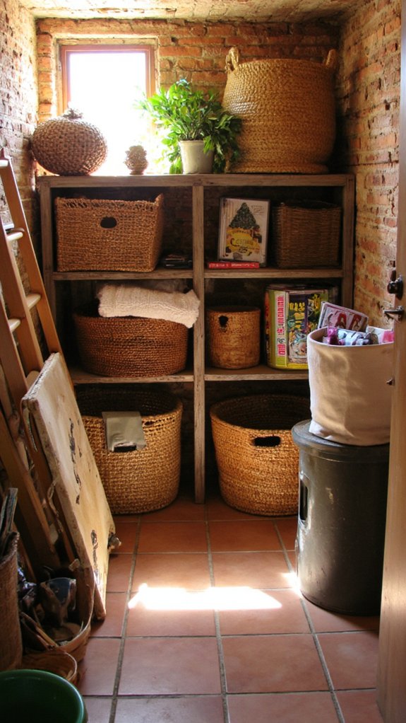 stylish organizing with baskets