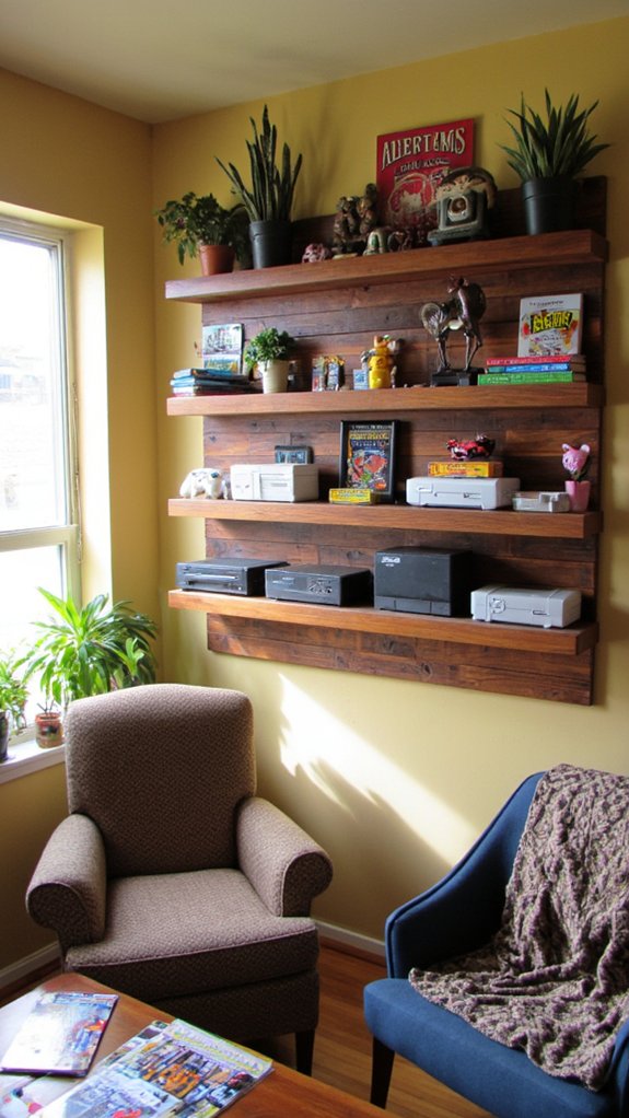 stylish wall mounted game organization