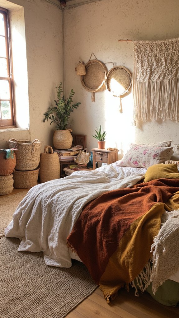 stylish woven basket organization