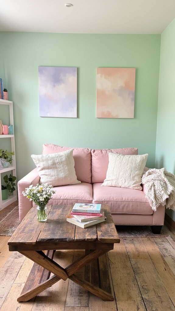 subtle pastel color palette