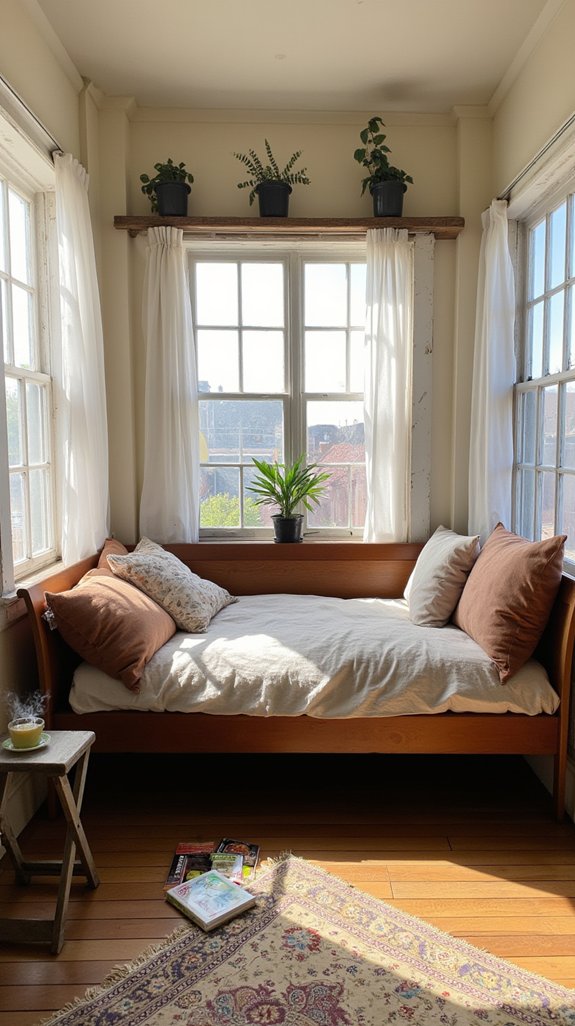 sunlit reading nook transformation