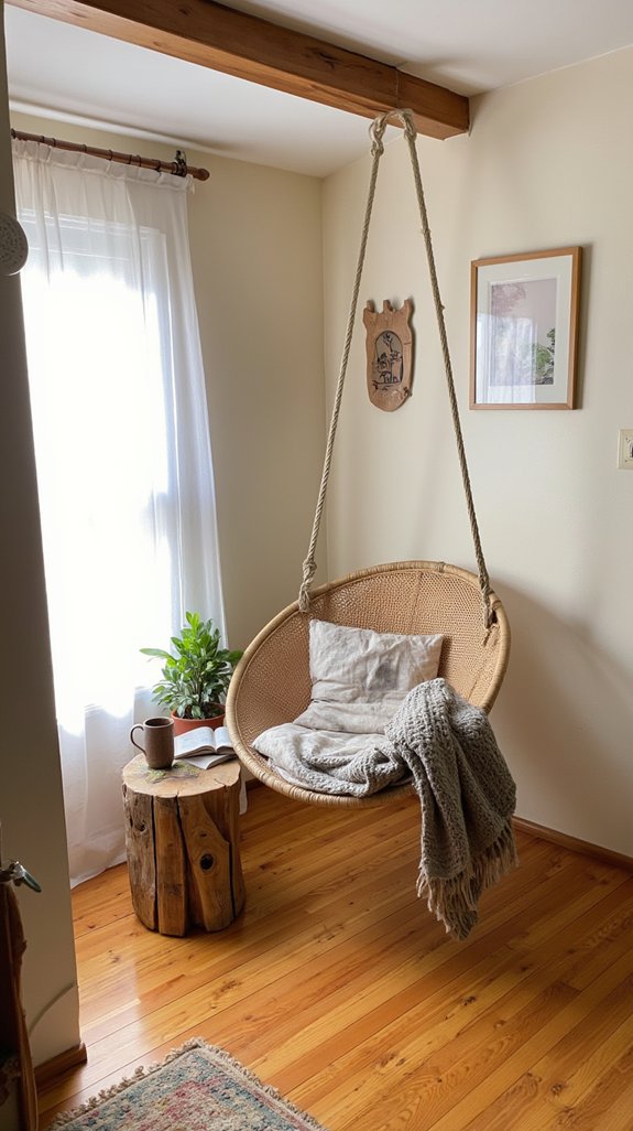 swaying chair reading bliss