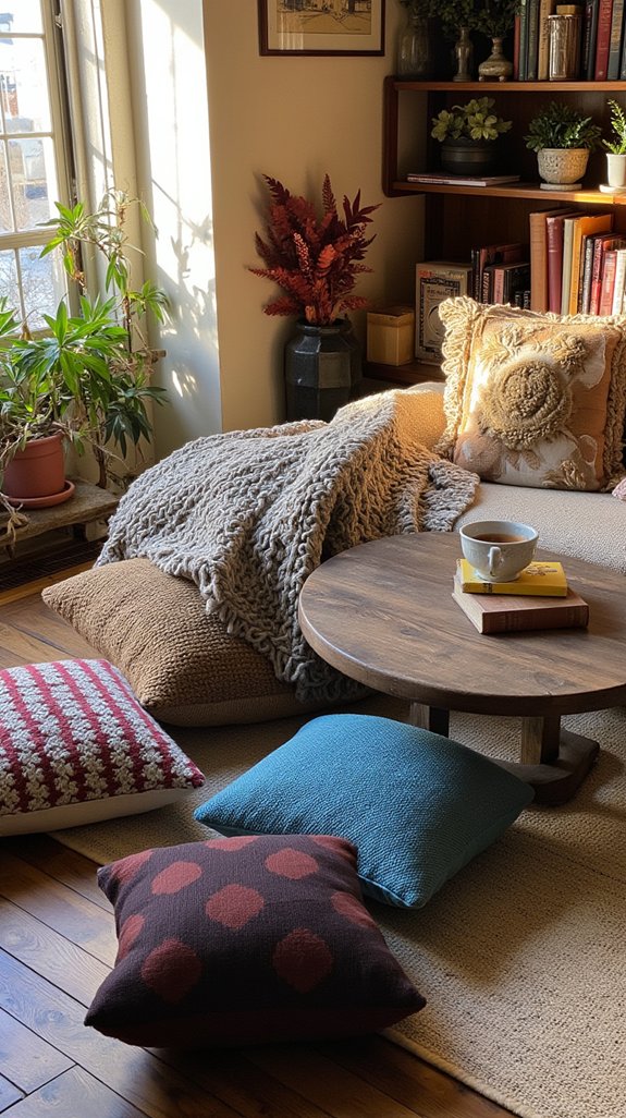 textured floor pillows bliss