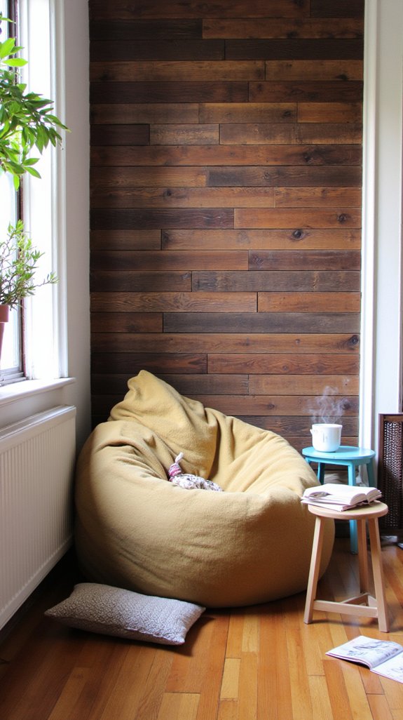 textured wall cozy bean bag