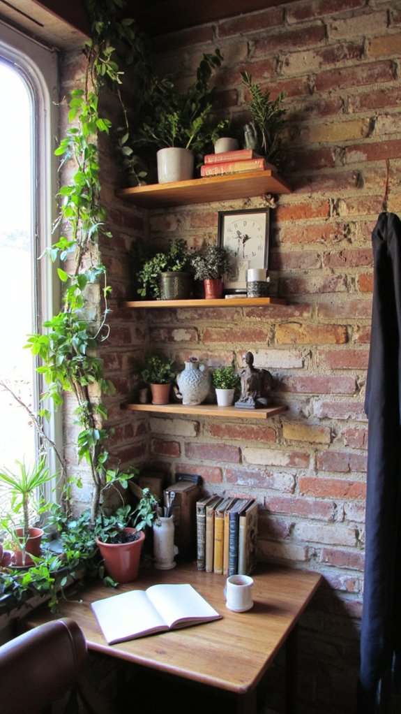 transformative floating shelf installation