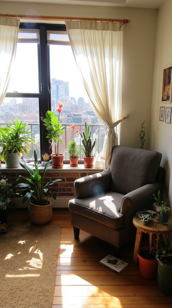 urban jungle reading nook