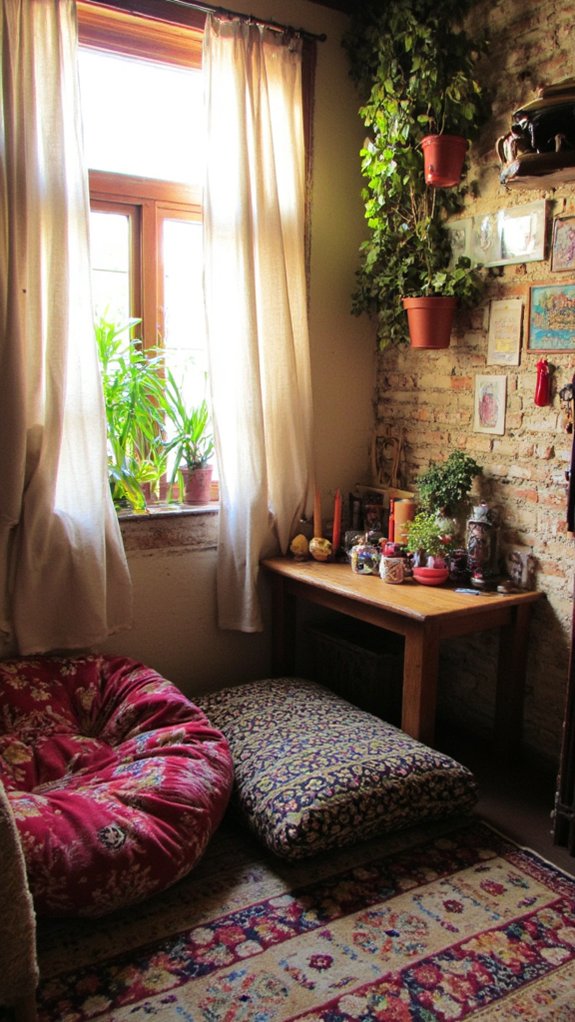 vibrant bohemian cozy sanctuary
