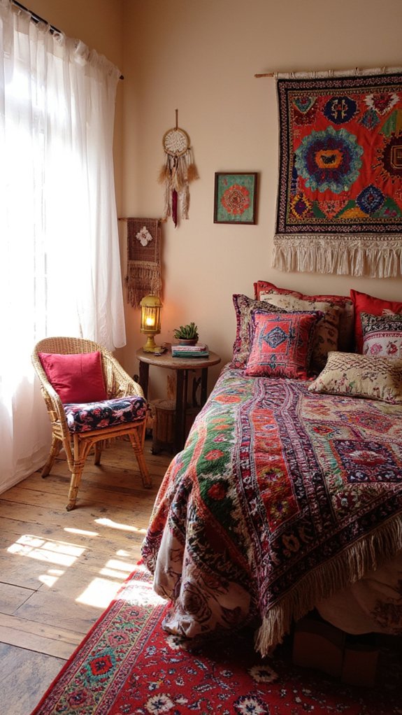 vibrant ethnic print layering