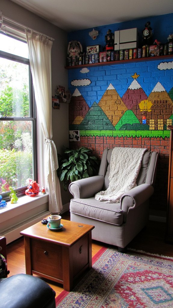 vibrant gaming wall murals