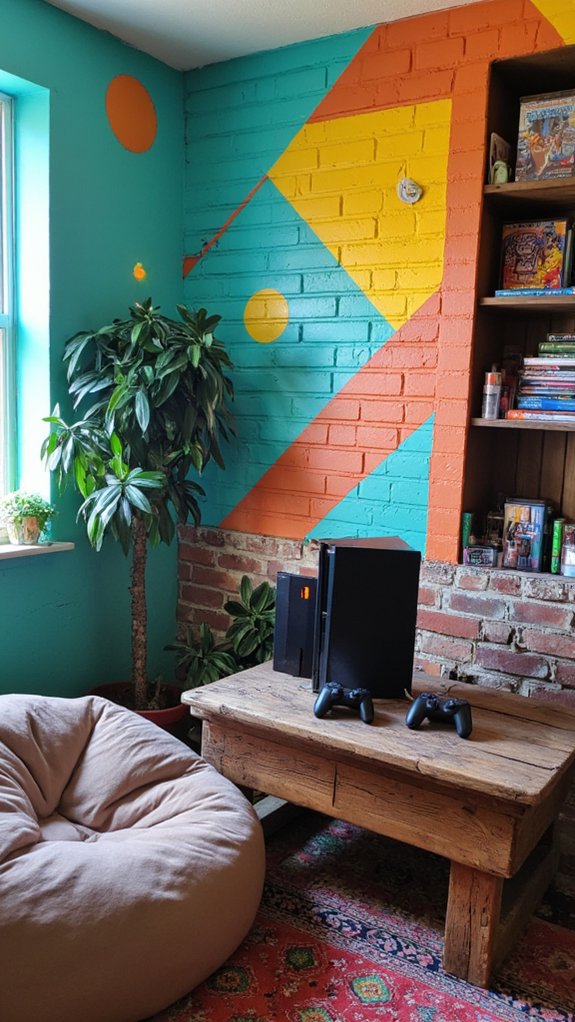 vibrant gaming wall transformation