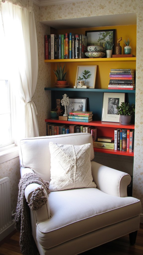 vibrant inviting reading nook