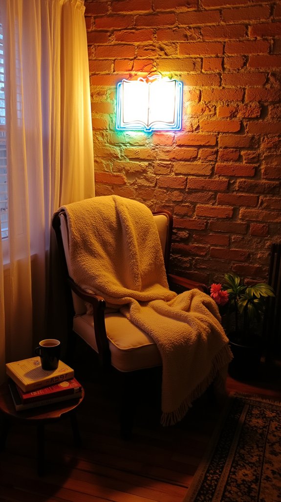 vibrant neon sign decor