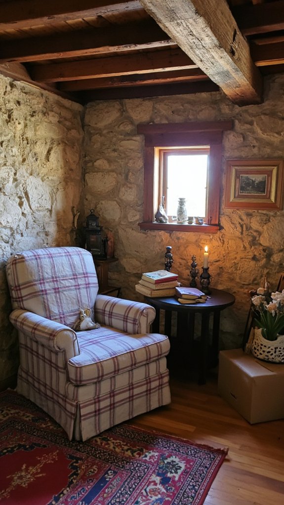 vintage decor adds warmth