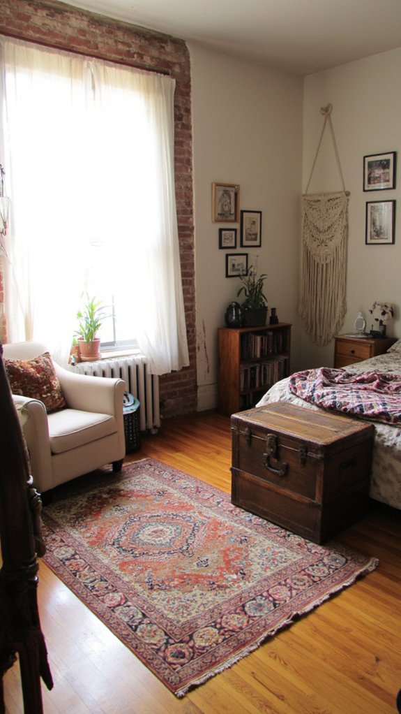 vintage rugs define spaces