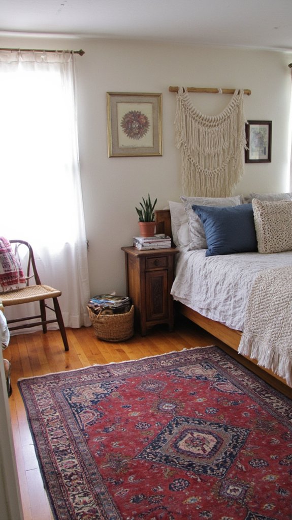 vintage rugs enhance coziness
