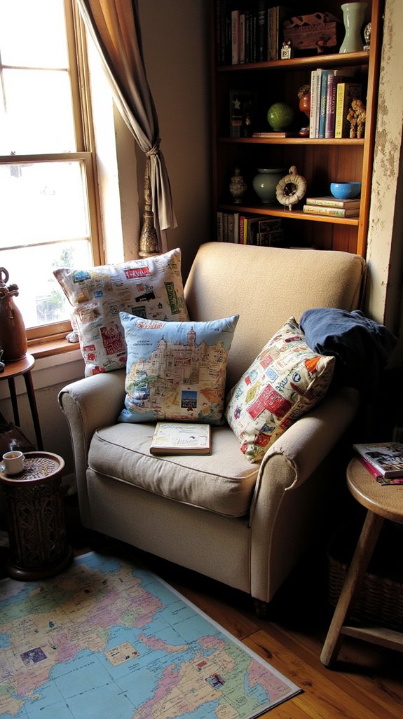 wanderlust inspired reading nook