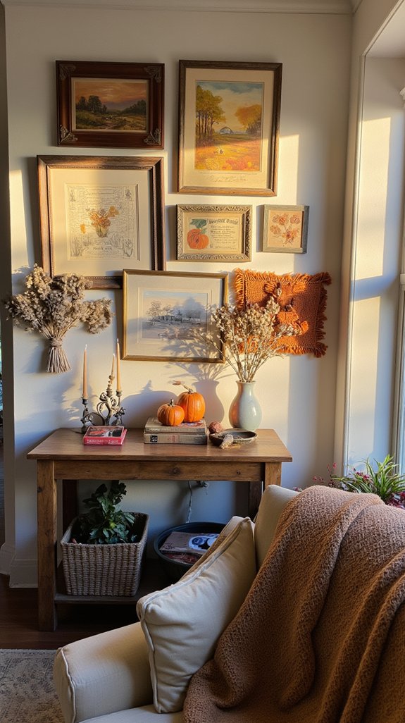 warm autumn gallery decor