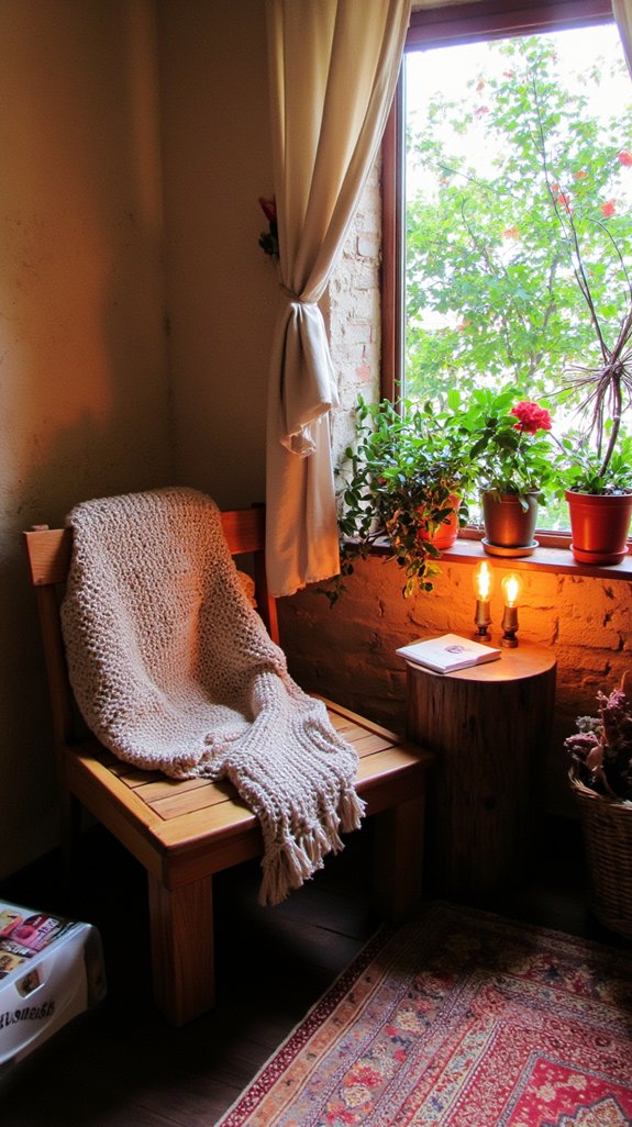 warm cozy reading nook