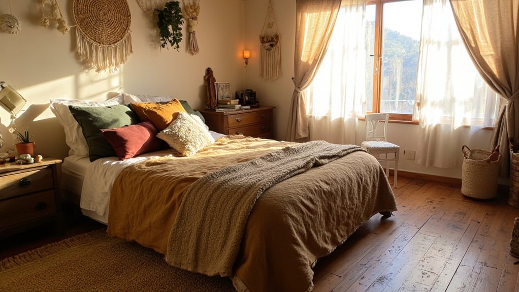 warm earthy bohemian decor