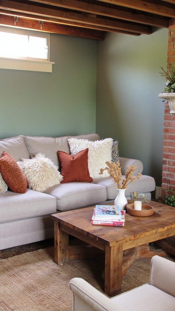 warm inviting basement colors