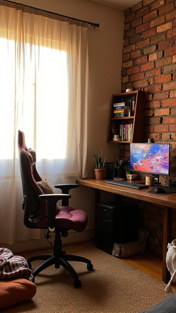 warm inviting gaming sanctuary