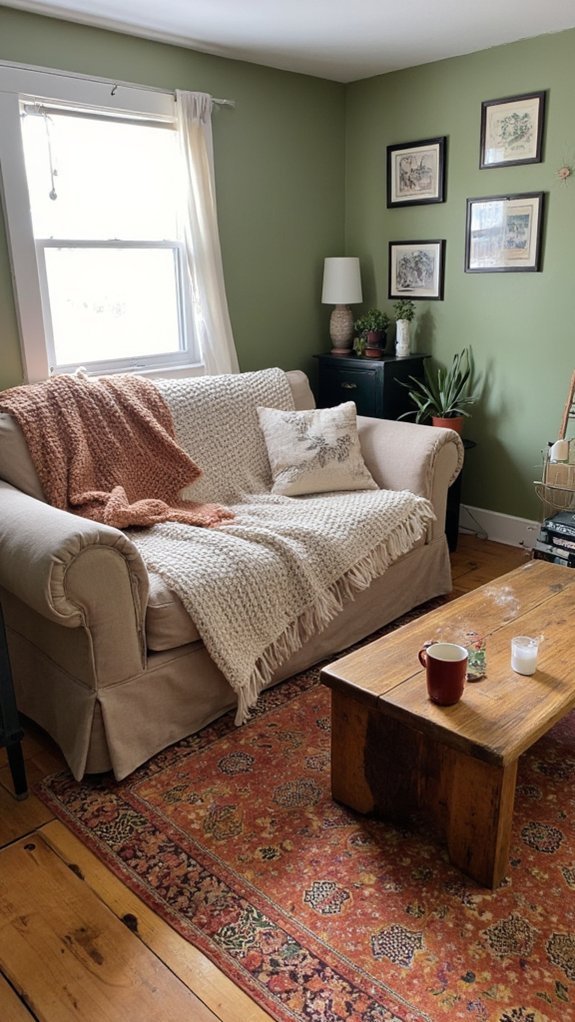 warm neutrals with rich accents