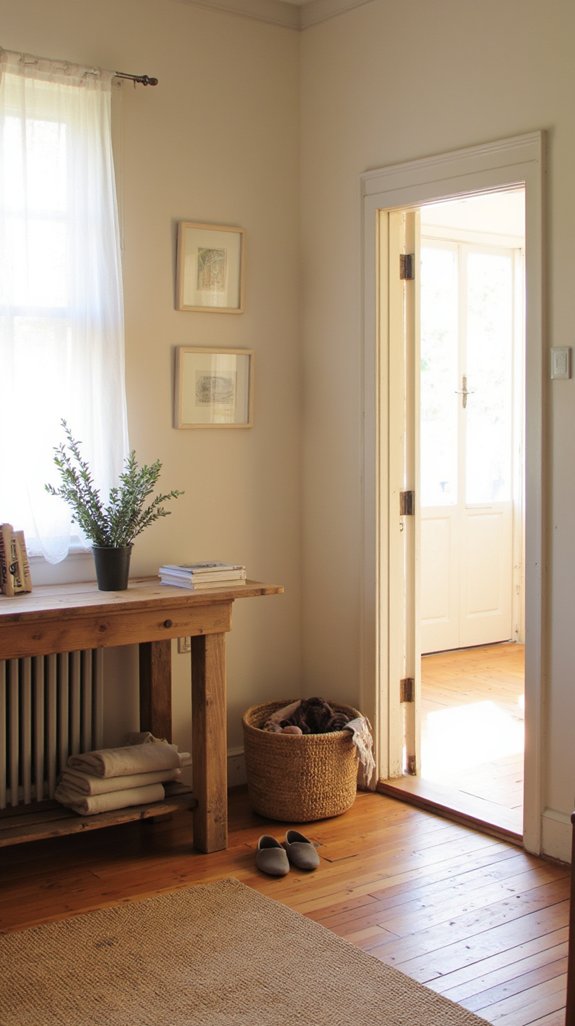 warm welcoming entryway design