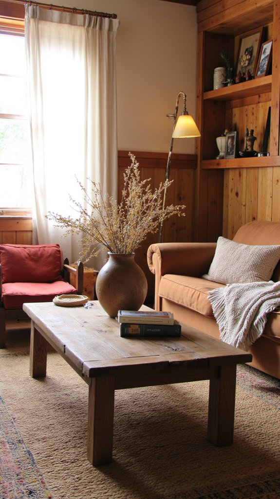 warm wood accents enhance comfort