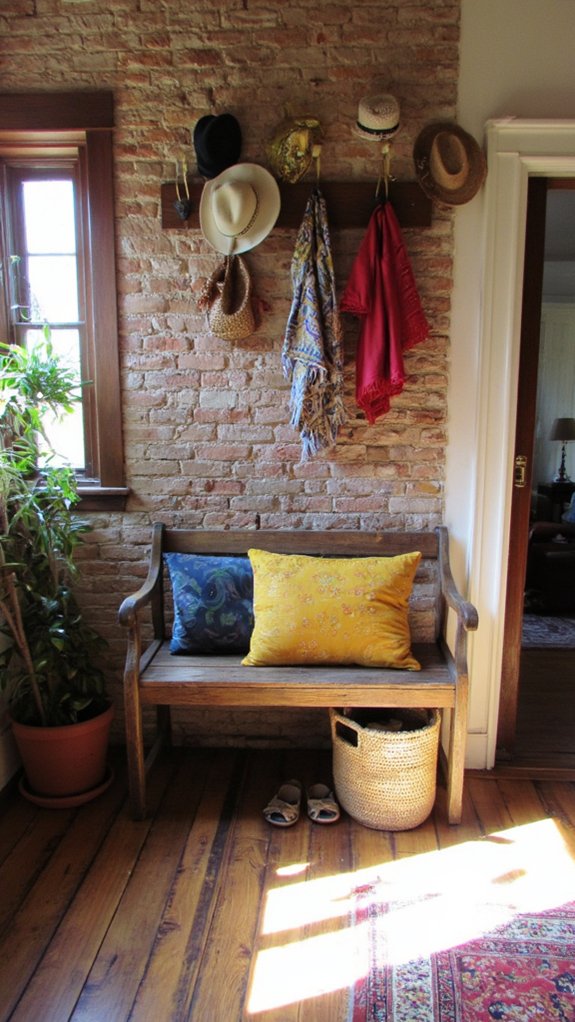 welcoming entryway with organization