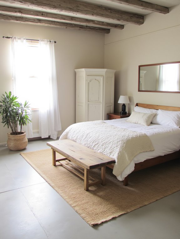 airy farmhouse bedroom design