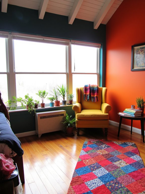 bold colors energize sunroom