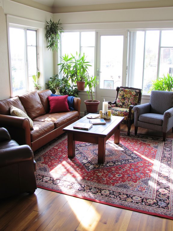 bold statement rug enhances