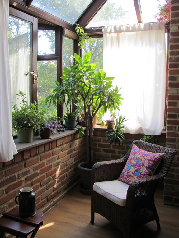 bright airy sunroom retreat