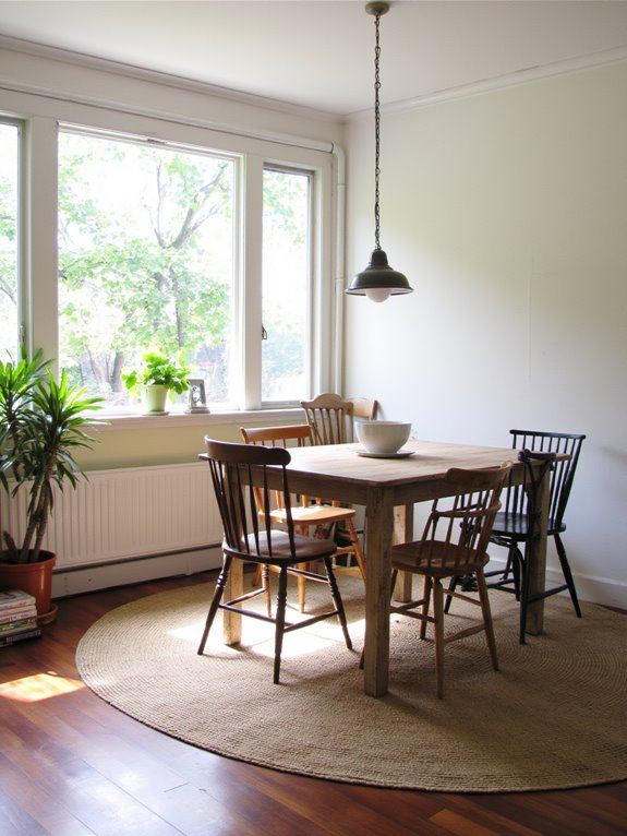 bright inviting dining space
