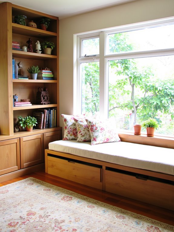 built in storage enhances organization