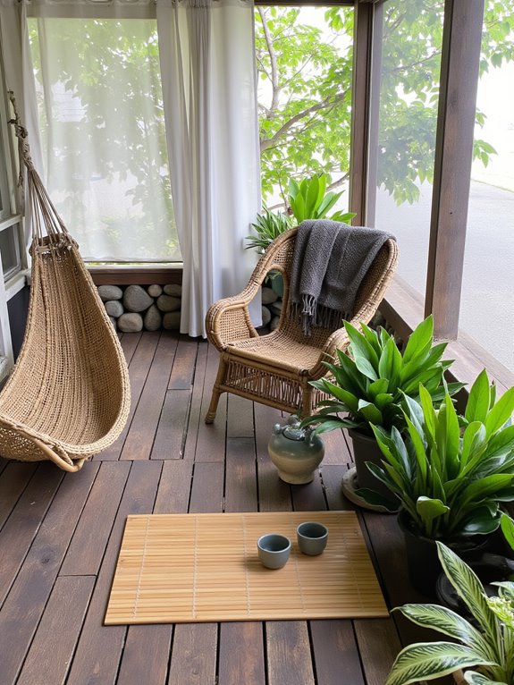 calming atmosphere with textures