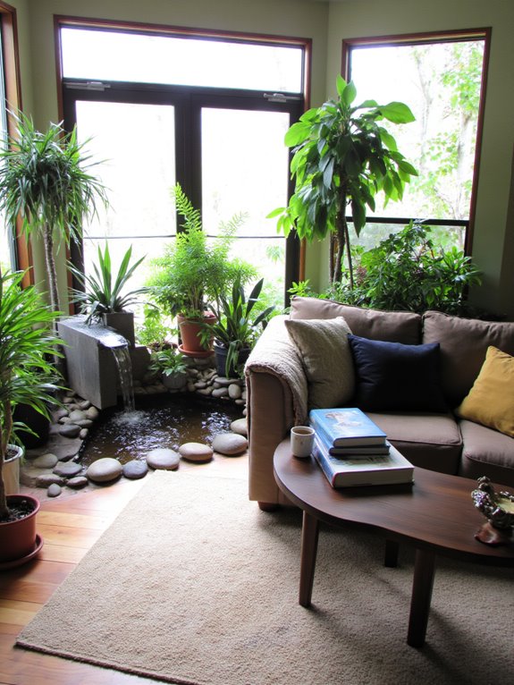 calming water features enhance tranquility