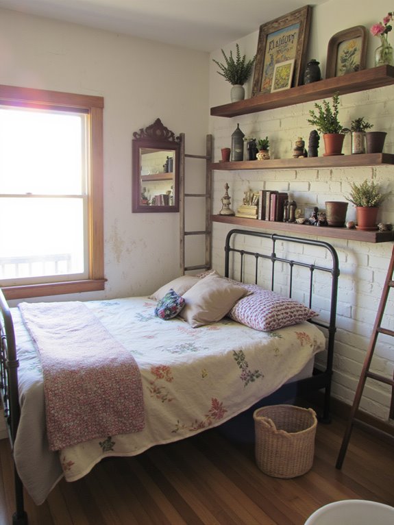 charming open shelving decor