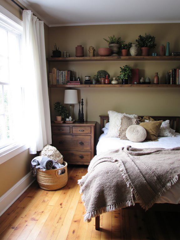 charming open shelving display