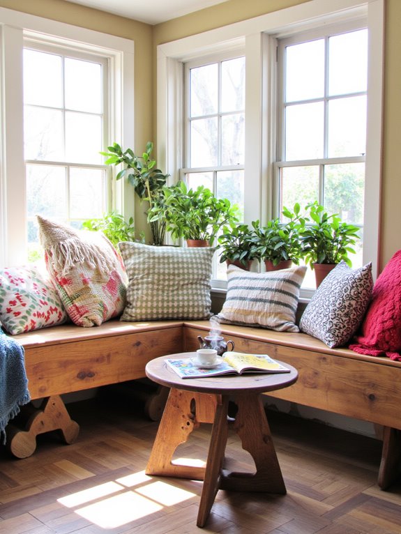 cozy benches with storage