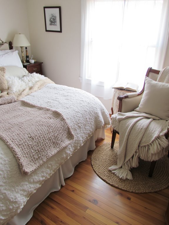 cozy blankets and pillows