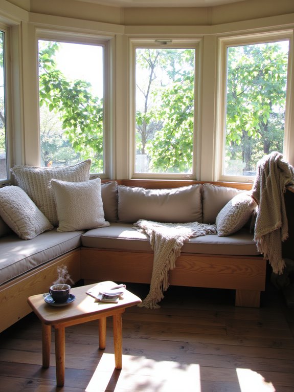 cozy built in seating nook