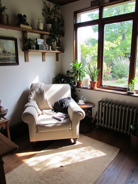 cozy chair soft pillows