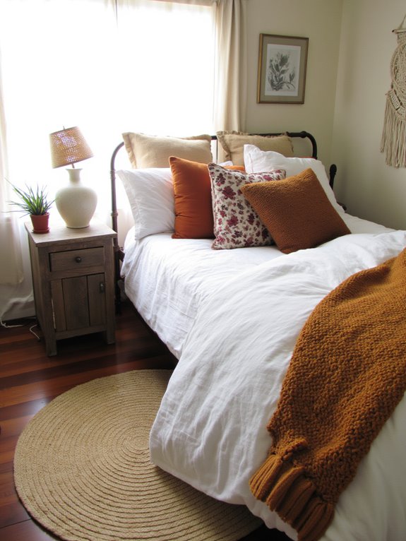 cozy layered textured fabrics